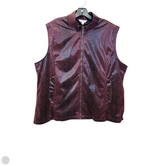 Vest By Monterey Club In Maroon, Size: Xxl