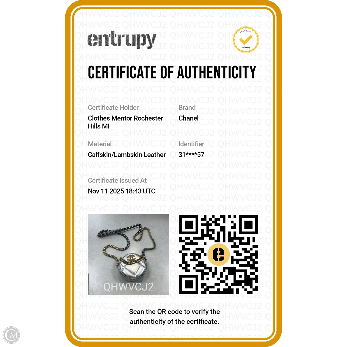 Clutch Luxury Designer By Chanel, Size: Small