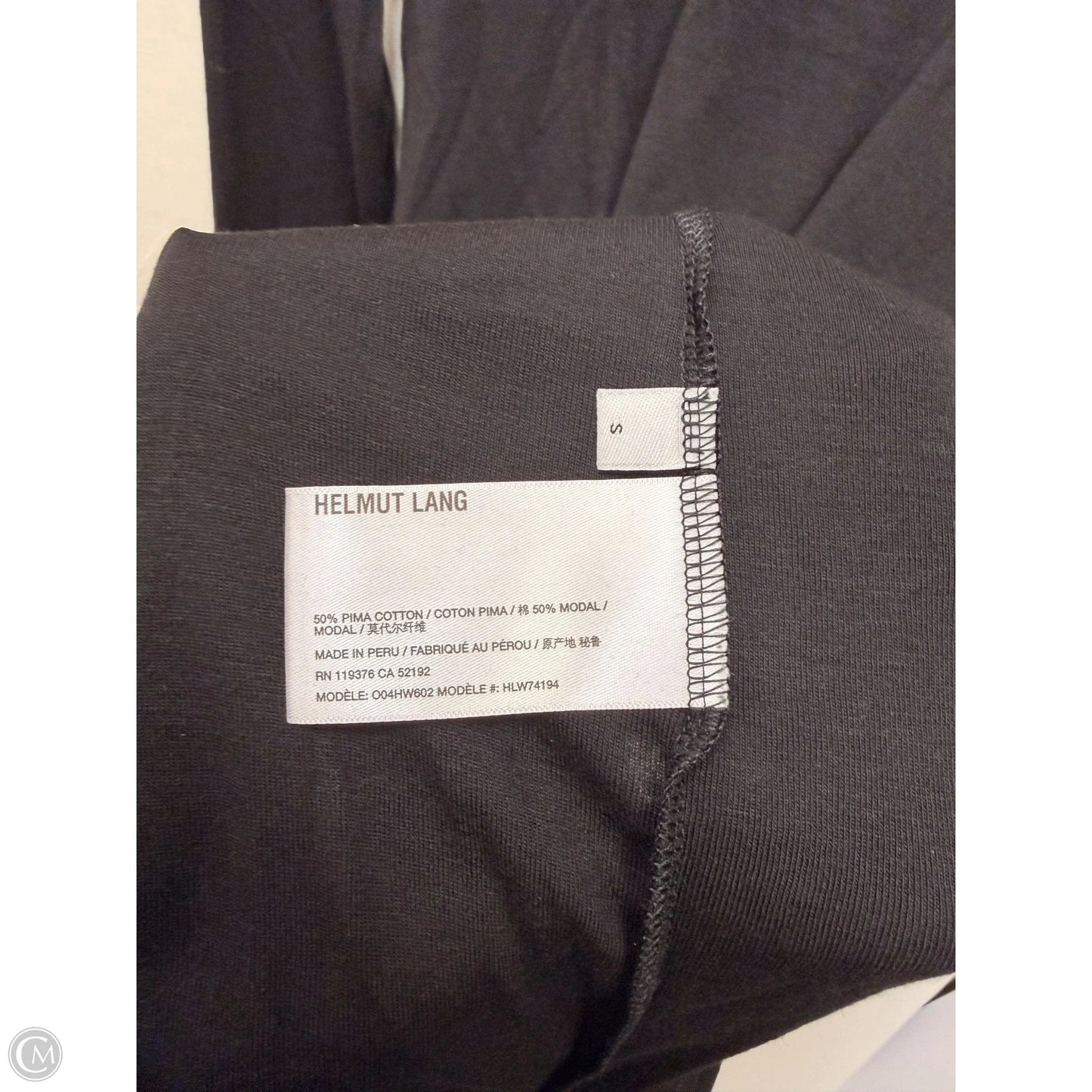 Dress Designer By Helmut Lang In Black, Size: S