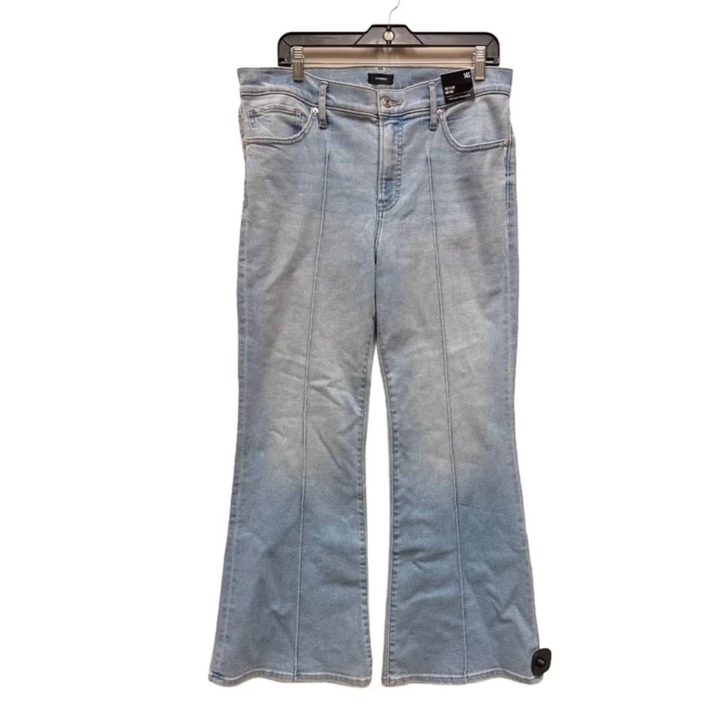 Jeans Flared By Express In Blue Denim, Size: 14p