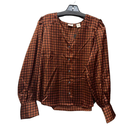 Top Long Sleeve By Levis In Black & Orange, Size: L