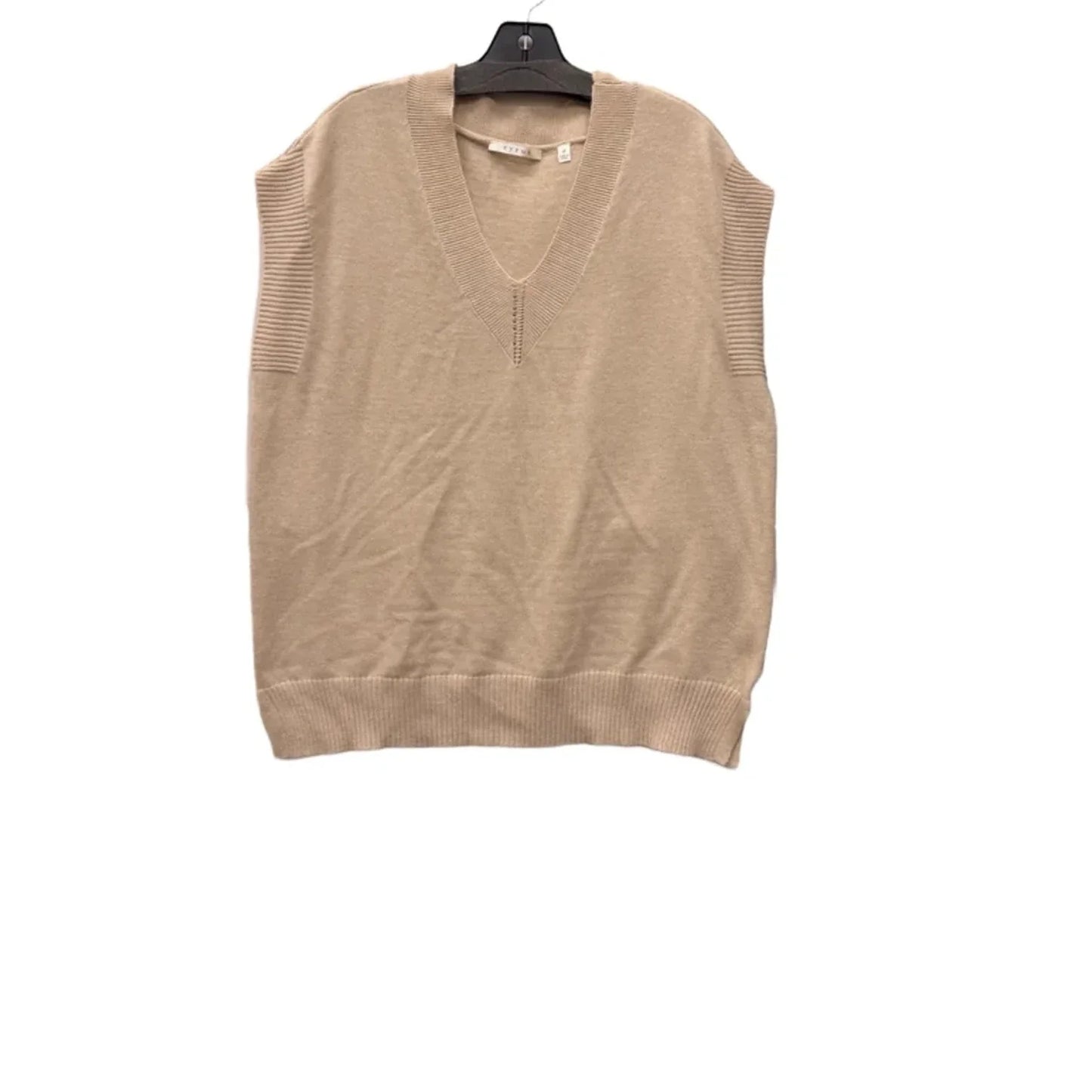 Vest Sweater By Cyrus In Beige, Size: M