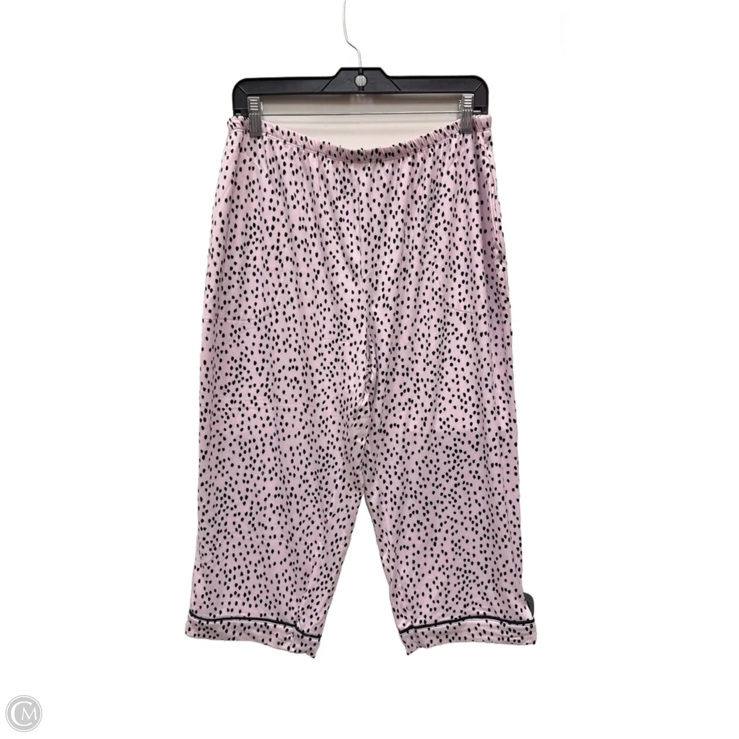 Pajamas 2pc By Simply Vera In Black & Pink, Size: L