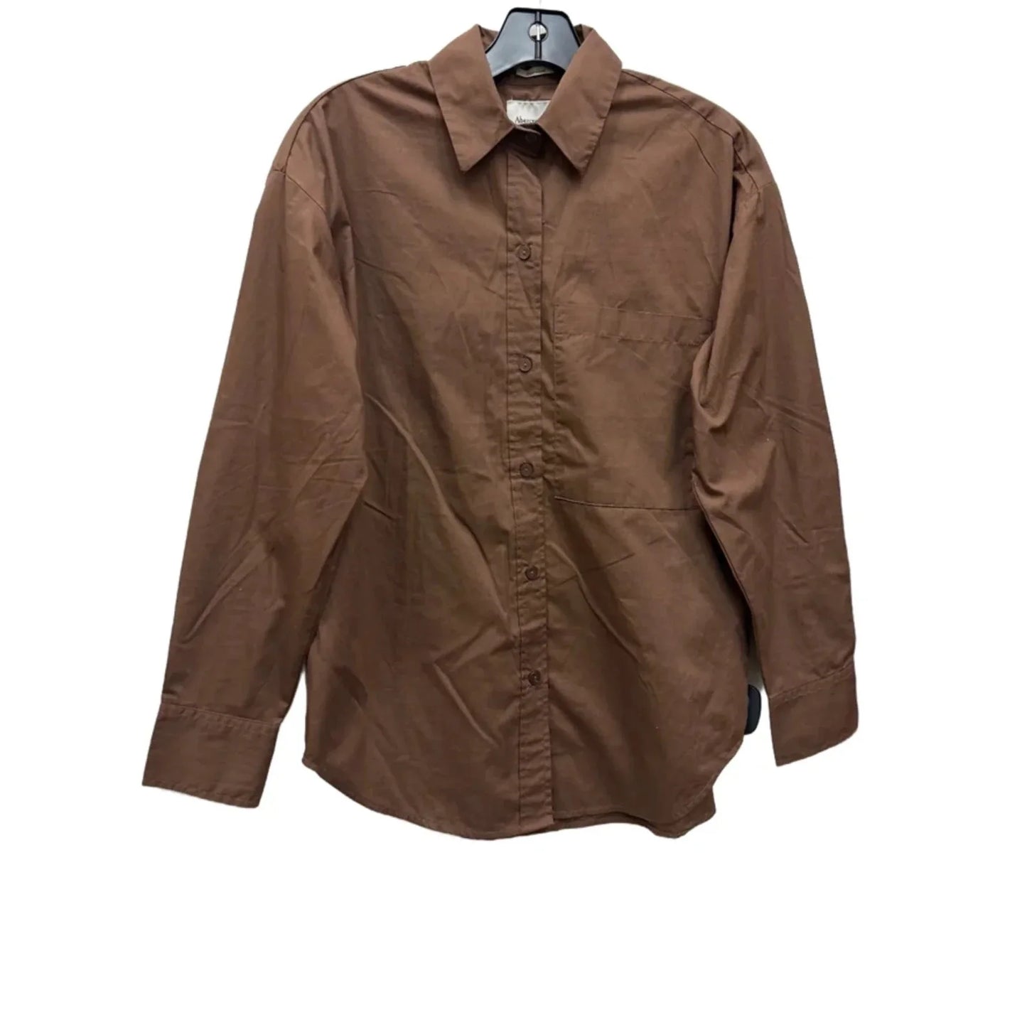 Top Long Sleeve By Abercrombie And Fitch In Brown, Size: Xxs