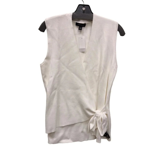Vest Sweater By Ann Taylor In White, Size: M