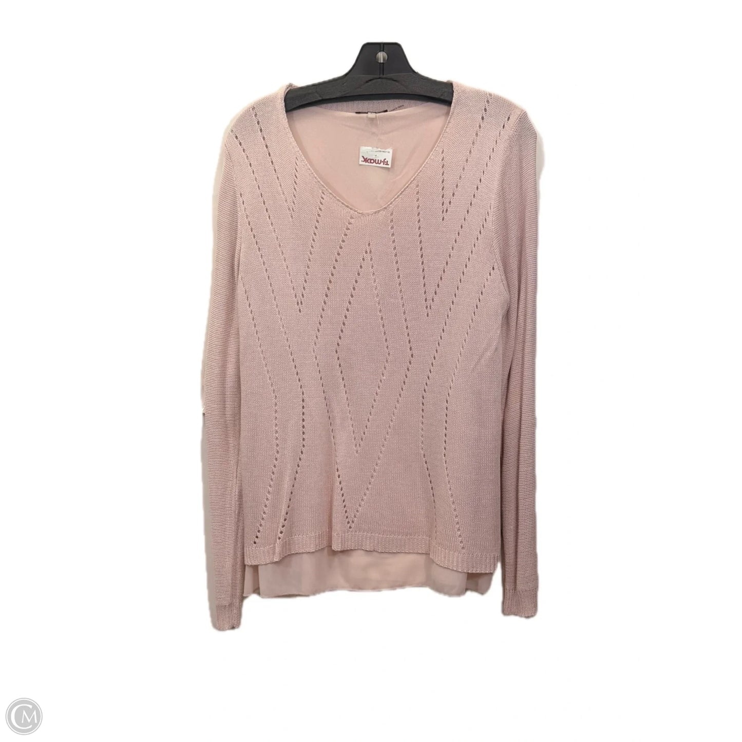 Top Long Sleeve By Milano In Pink, Size: L