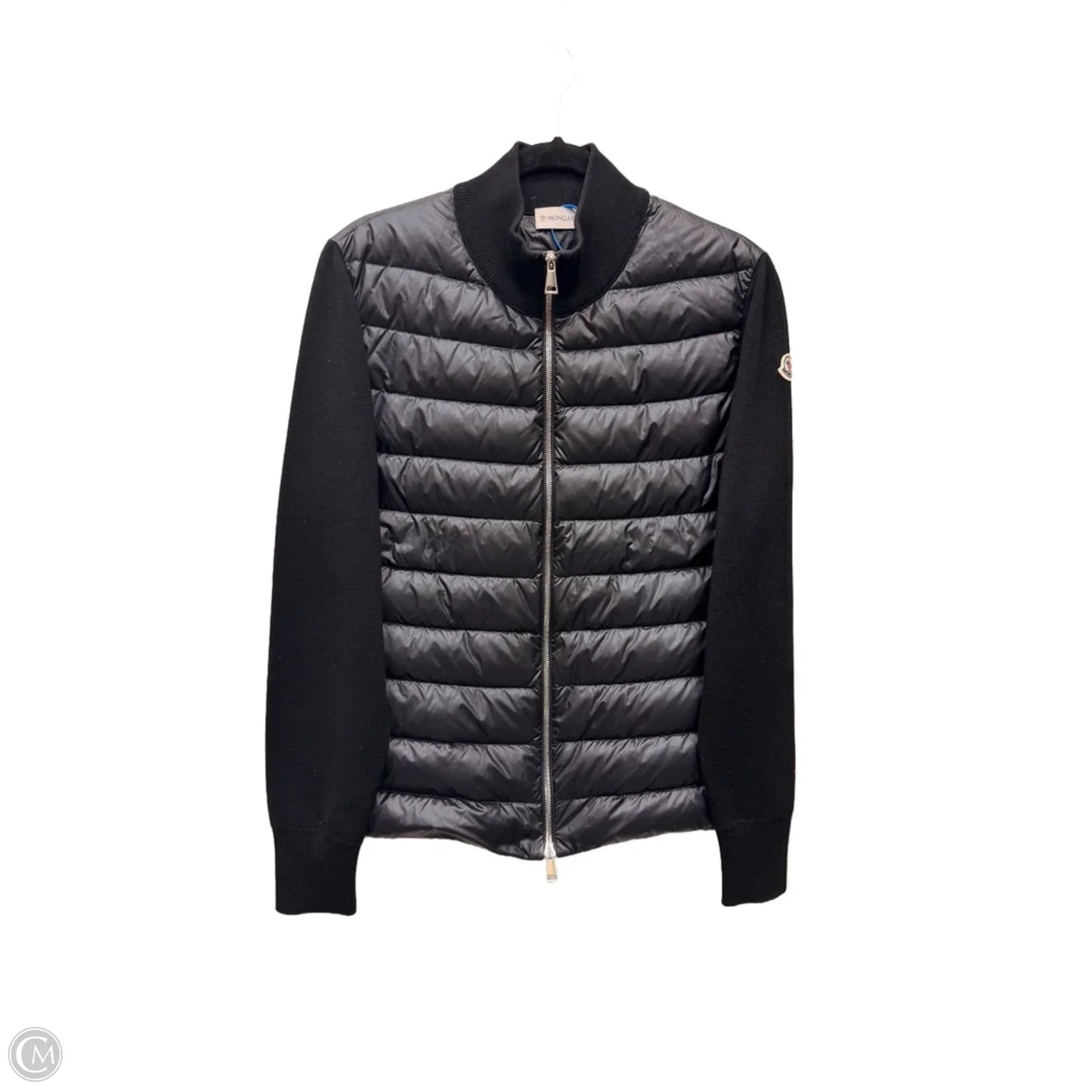 Jacket Luxury Designer By Moncler In Black, Size: Xl