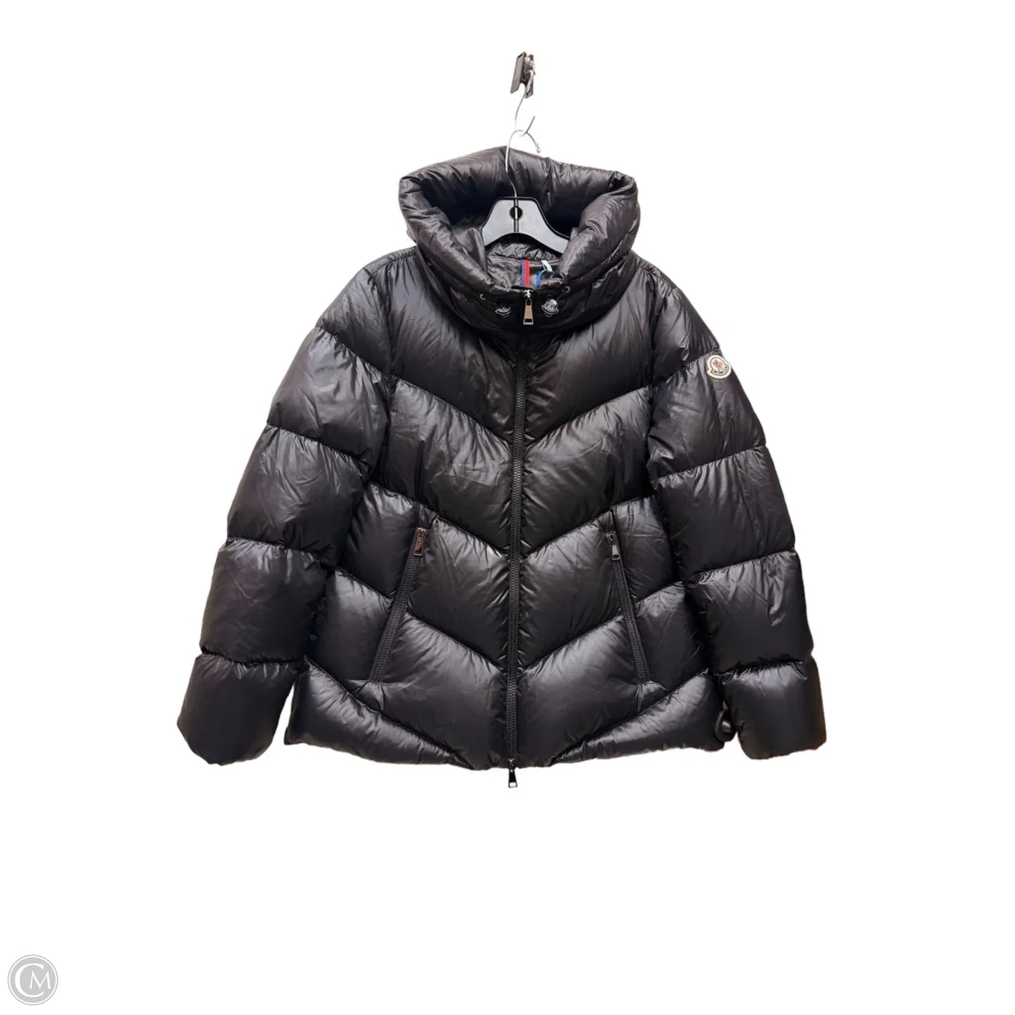 Jacket Luxury Designer By Moncler In Black, Size: Xs
