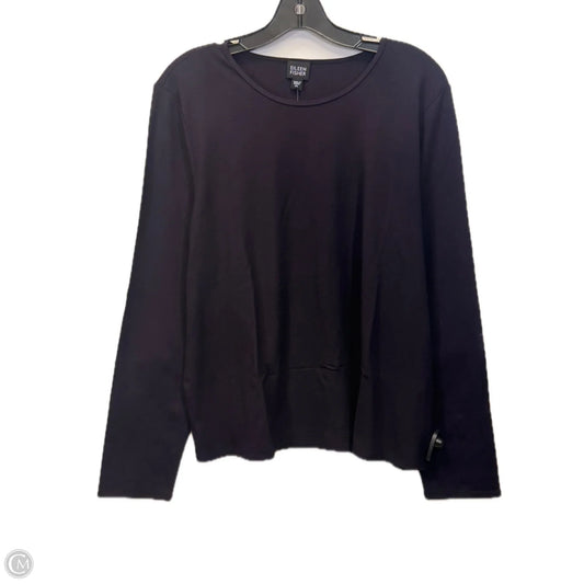 Top Long Sleeve Designer By Eileen Fisher In Purple, Size: Xl