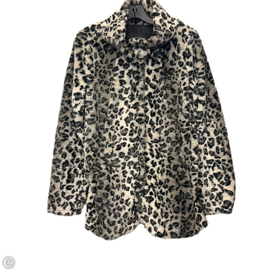 Coat Faux Fur & Sherpa By Karen Kane In Animal Print, Size: M