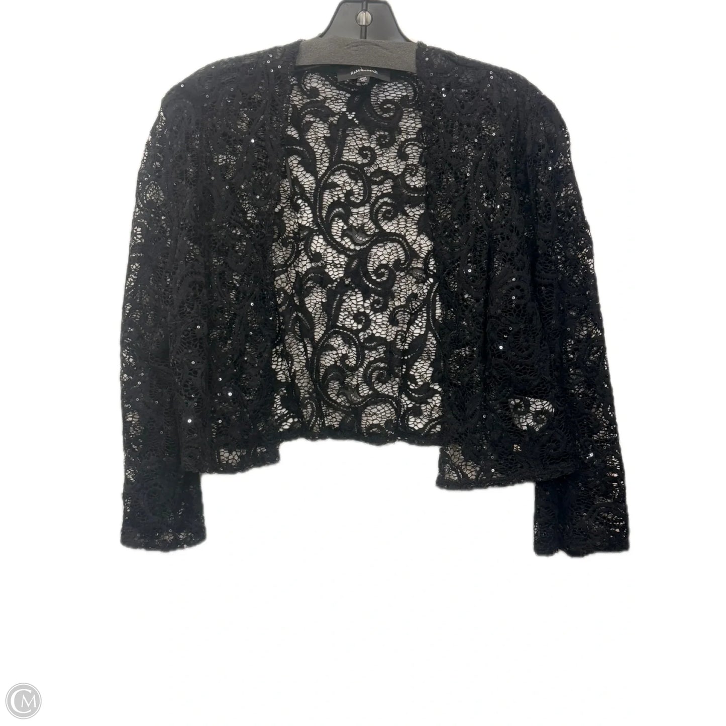 Cardigan By R And M Richards In Black, Size: Xl