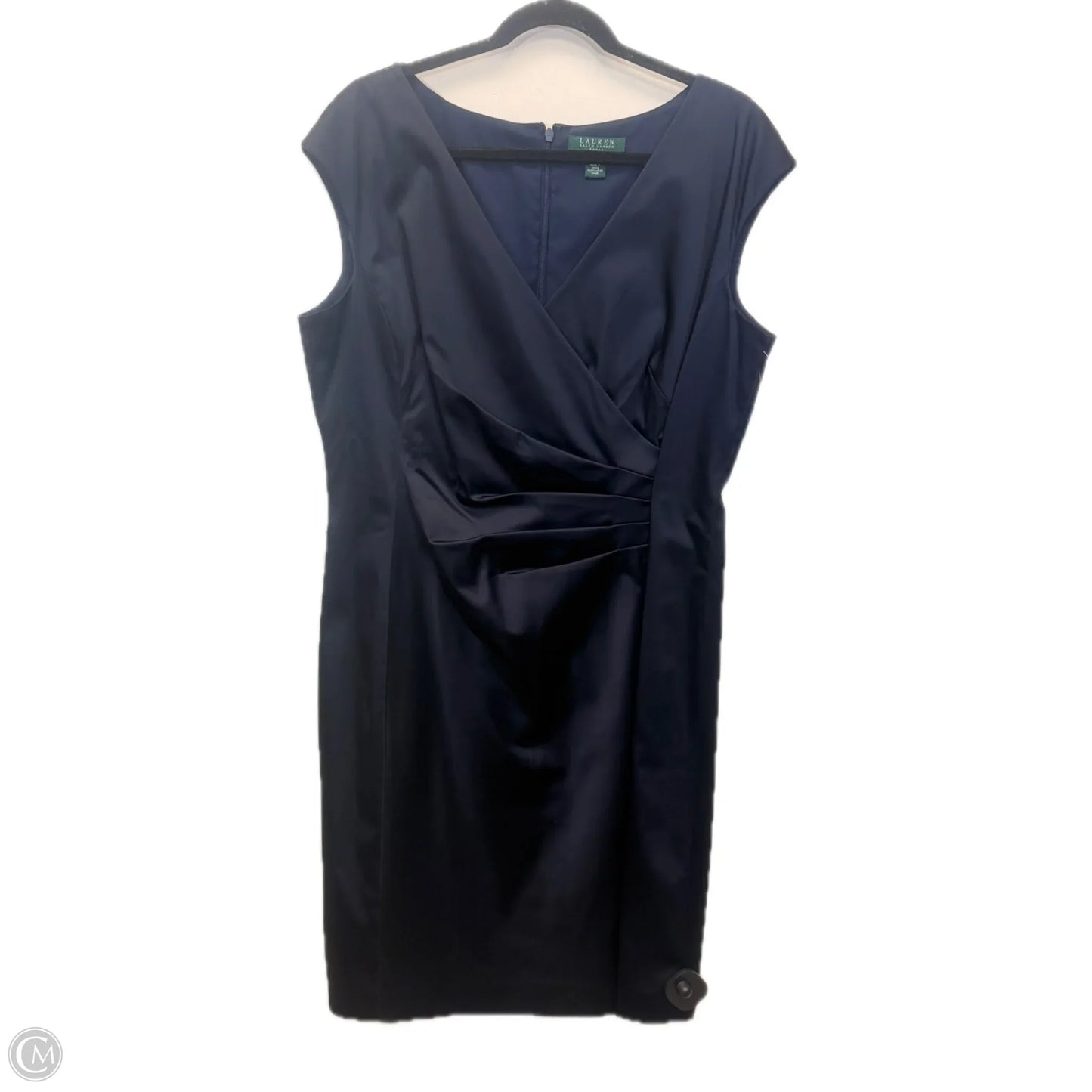 Dress Designer By Lauren By Ralph Lauren In Navy, Size: Xl