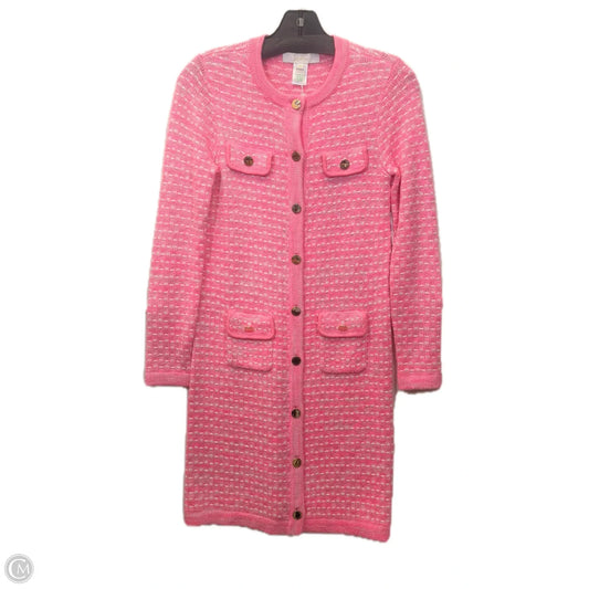 Dress Casual Midi By Lilly Pulitzer In Pink & White, Size: Xxs