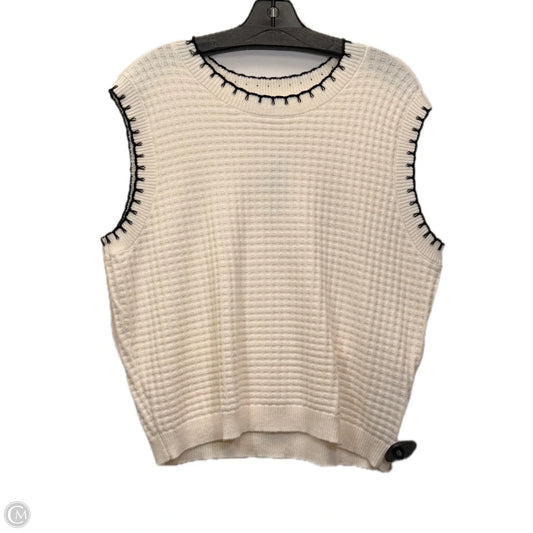Vest Sweater By And Now This In Black & Cream, Size: Xlp