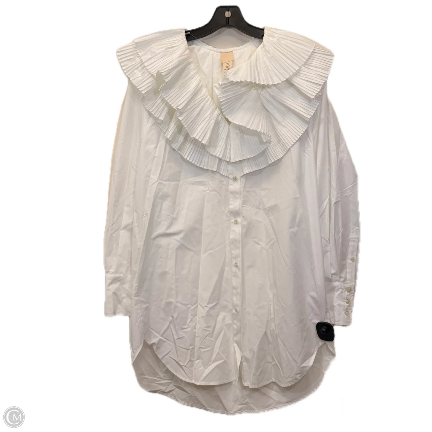 Tunic Long Sleeve By H&m In White, Size: S