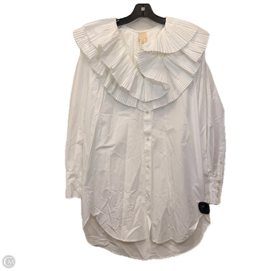 Tunic Long Sleeve By H&m In White, Size: S