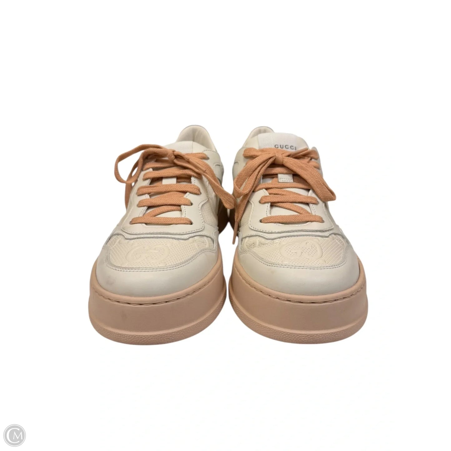 Shoes Luxury Designer By Gucci In White, Size: 10