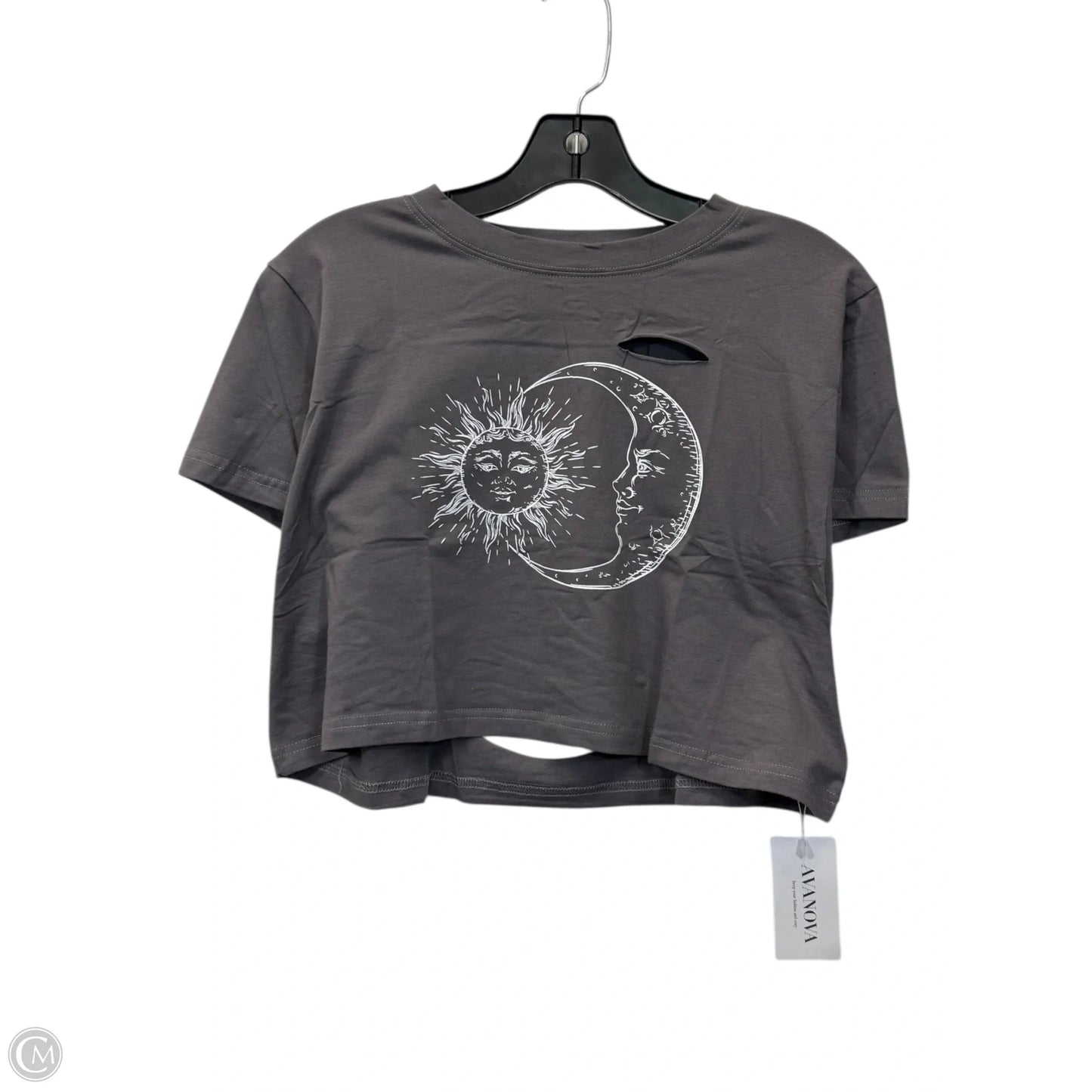 Top Short Sleeve By Avanova In Grey, Size: S