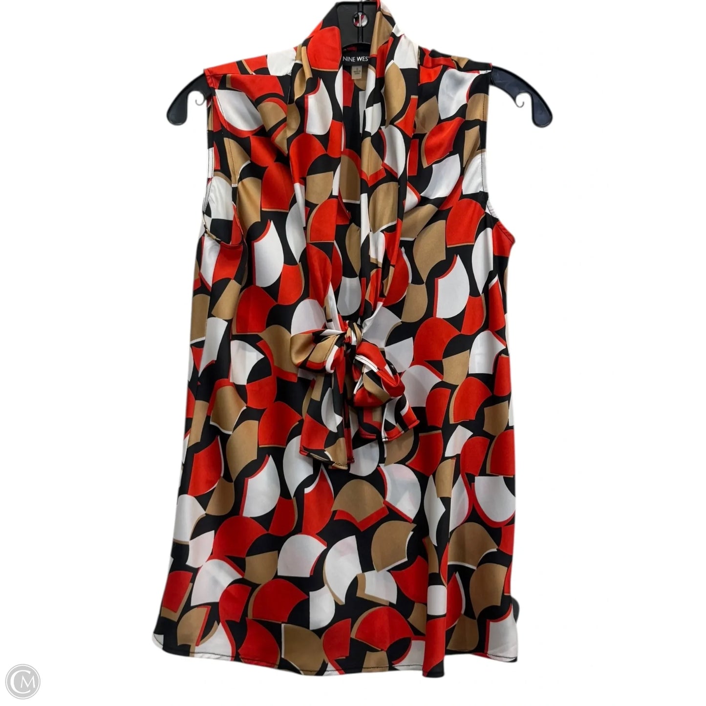 Top Sleeveless By Nine West In Red & Tan, Size: S