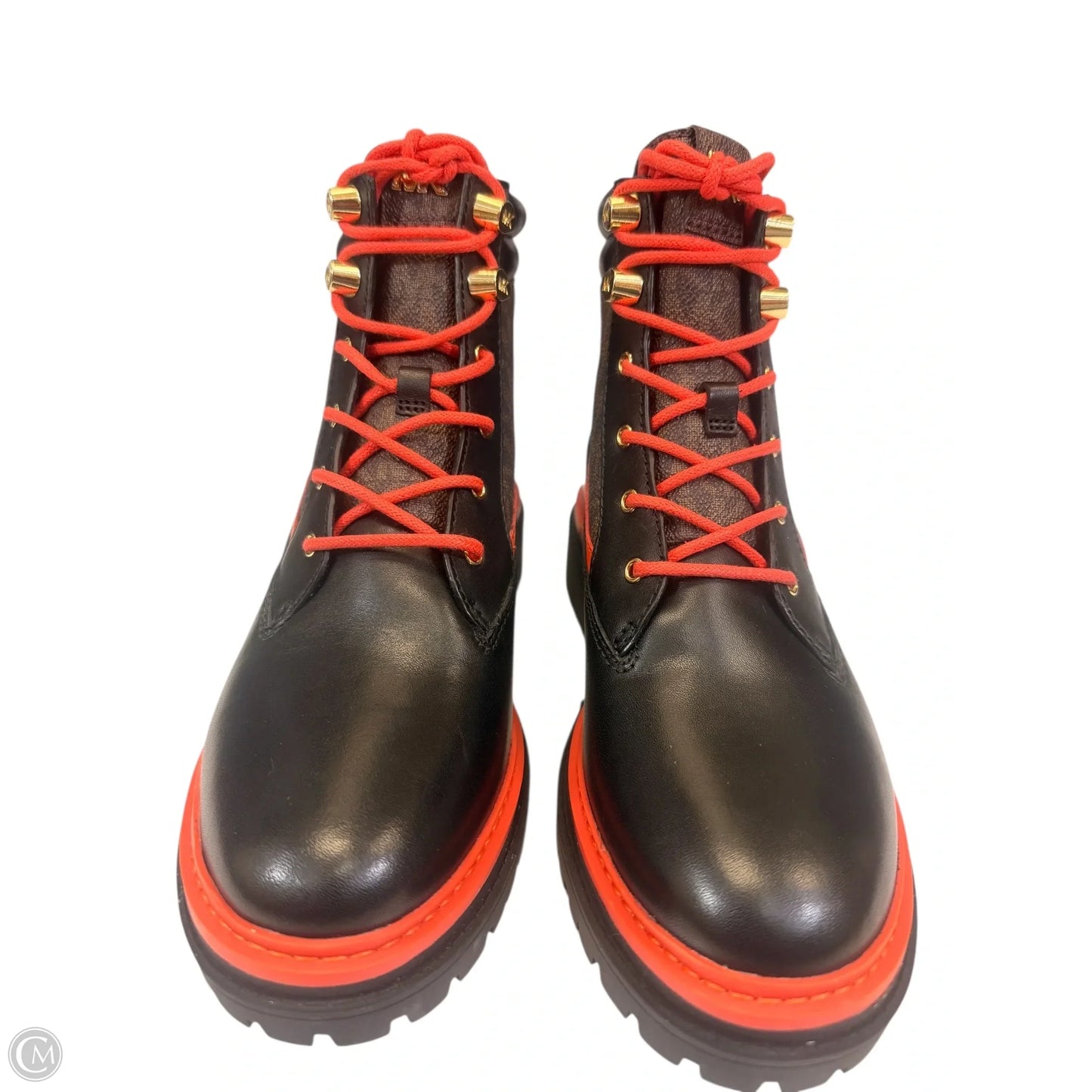 Boots Designer By Michael Kors In Brown & Orange, Size: 7.5