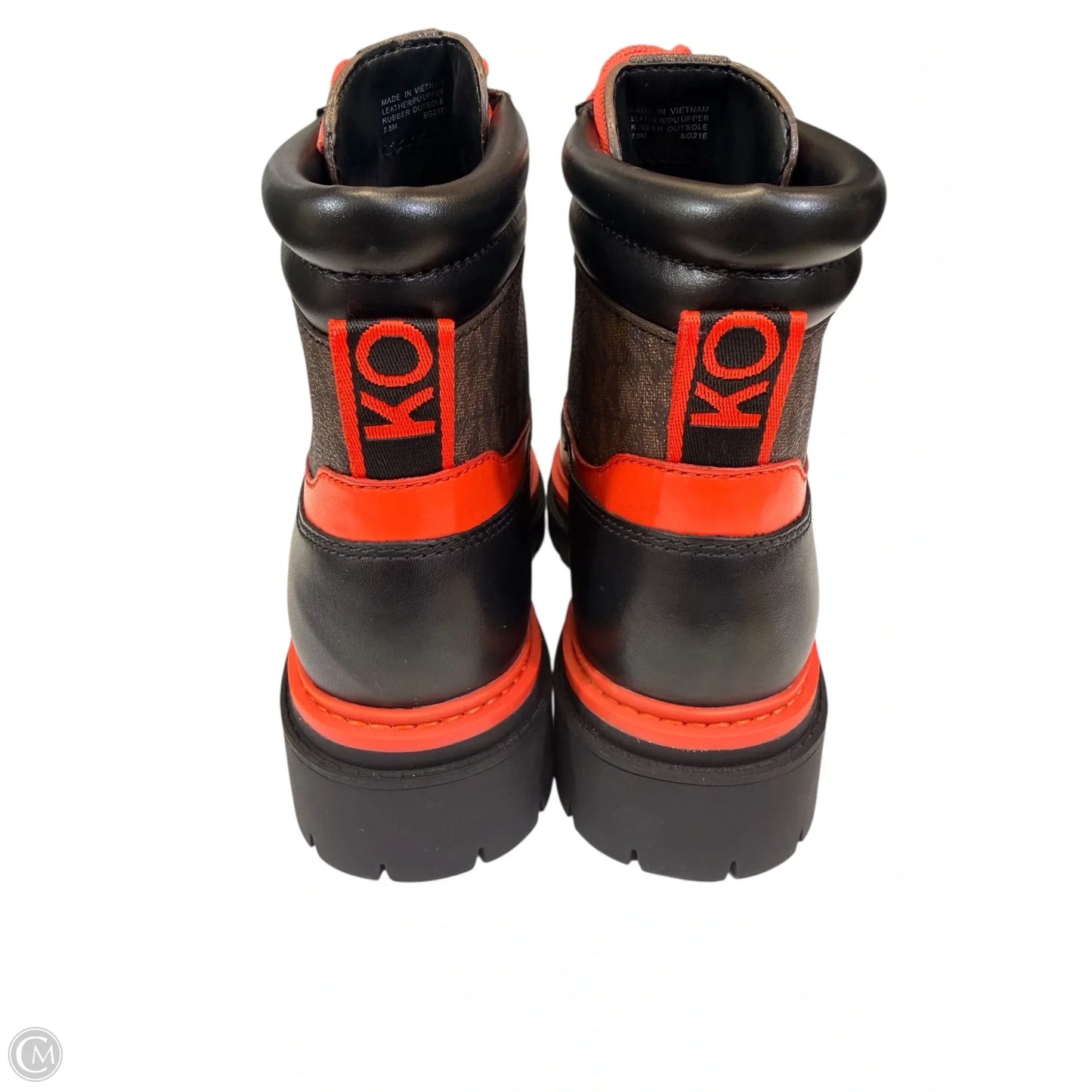 Boots Designer By Michael Kors In Brown & Orange, Size: 7.5