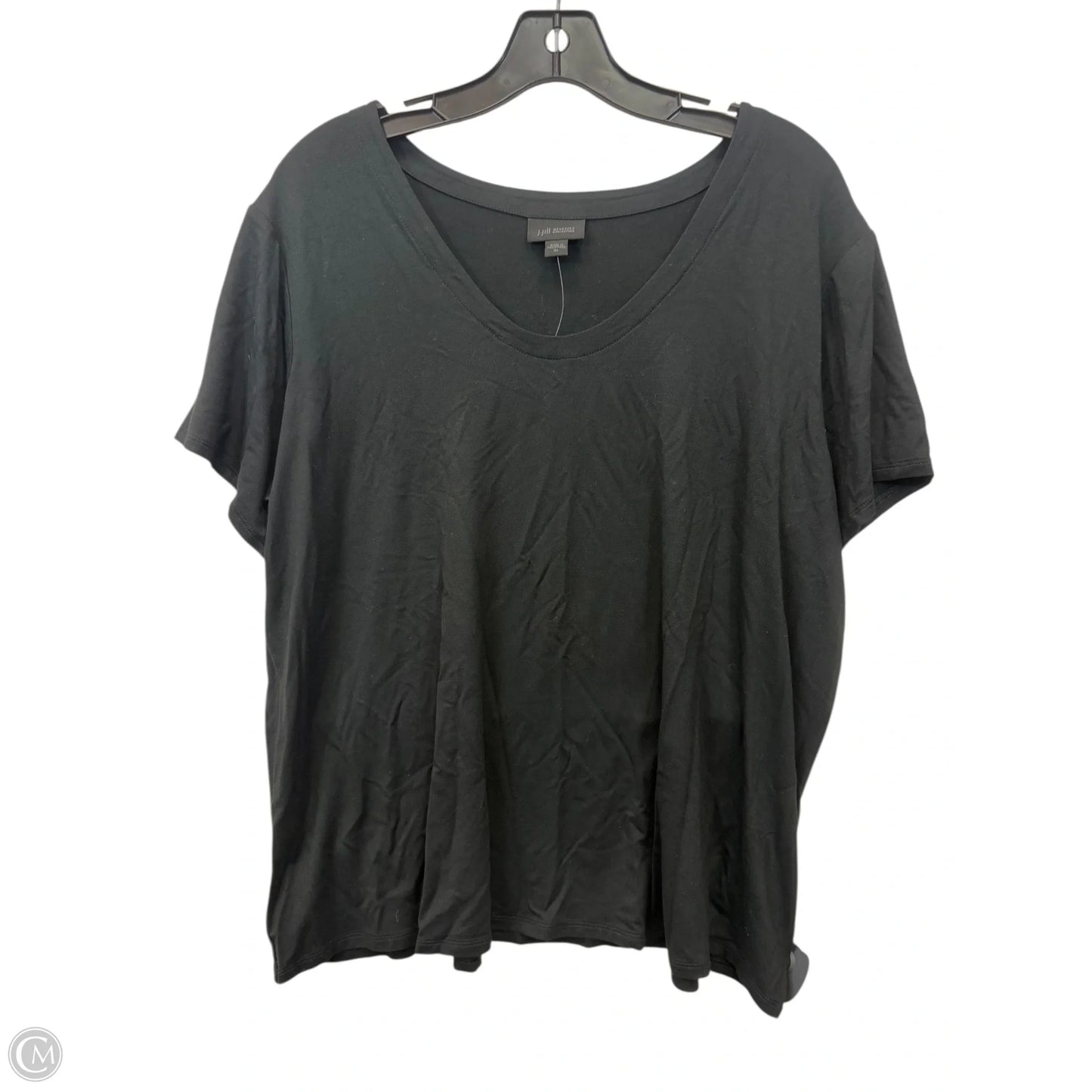 Top Short Sleeve By Chicos In Black, Size: Xl