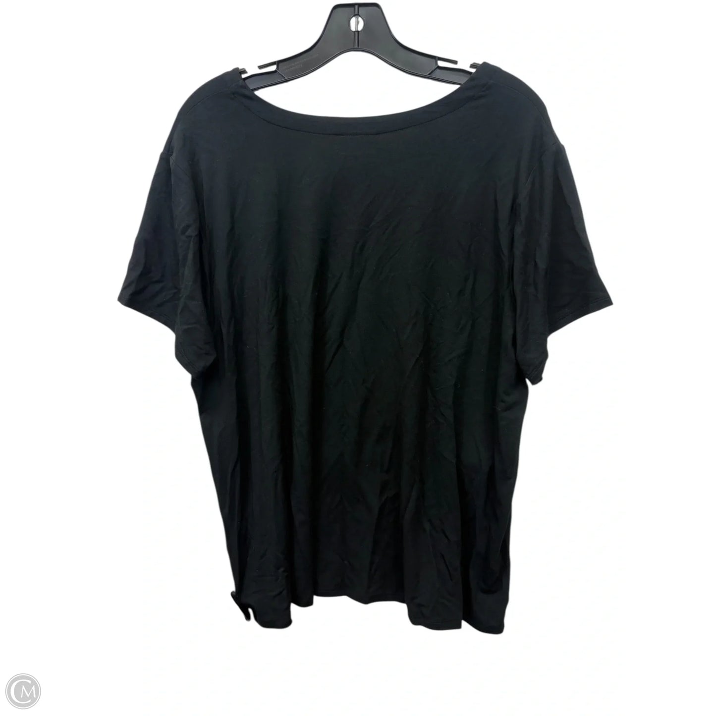 Top Short Sleeve By Chicos In Black, Size: Xl