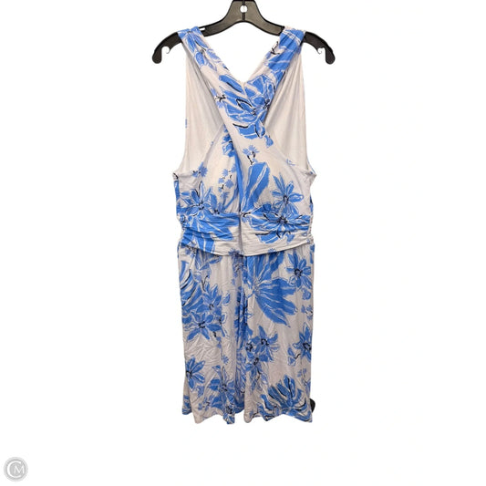 Dress Designer By Lilly Pulitzer In Blue & White, Size: L
