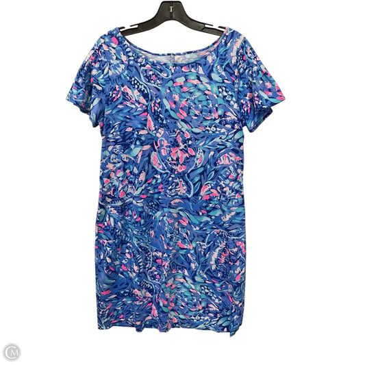 Dress Designer By Lilly Pulitzer In Blue & White, Size: L