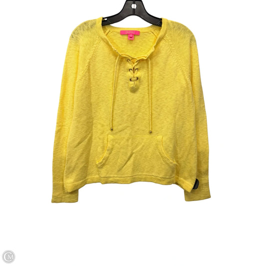 Top Long Sleeve Designer By Lilly Pulitzer In Yellow, Size: L