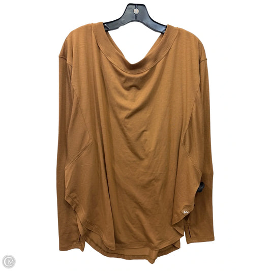 Top Long Sleeve By Joy Lab In Brown, Size: L