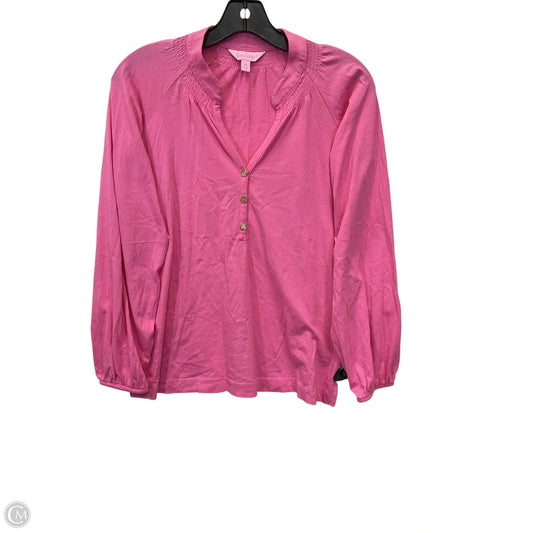 Top Long Sleeve Designer By Lilly Pulitzer In Pink, Size: Xs