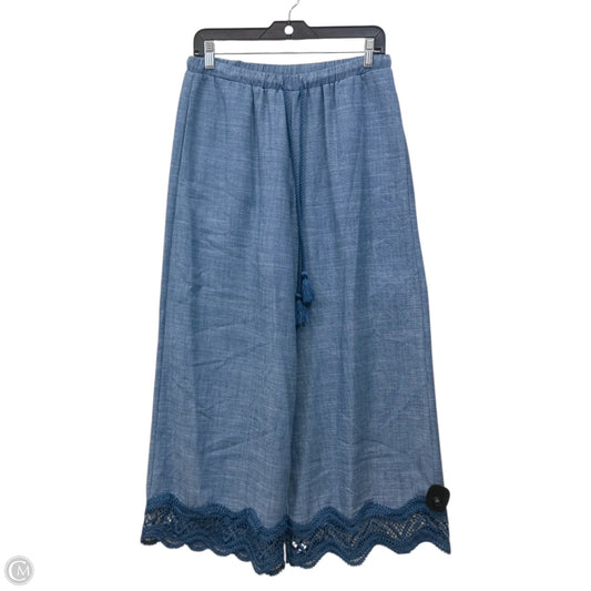 Pants Wide Leg By Parker In Blue Denim, Size: S