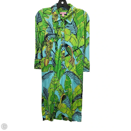 Dress Designer By Lilly Pulitzer In Tropical Print, Size: M
