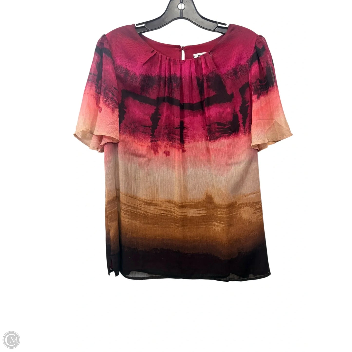 Top Short Sleeve By Dkny In Pink, Size: S