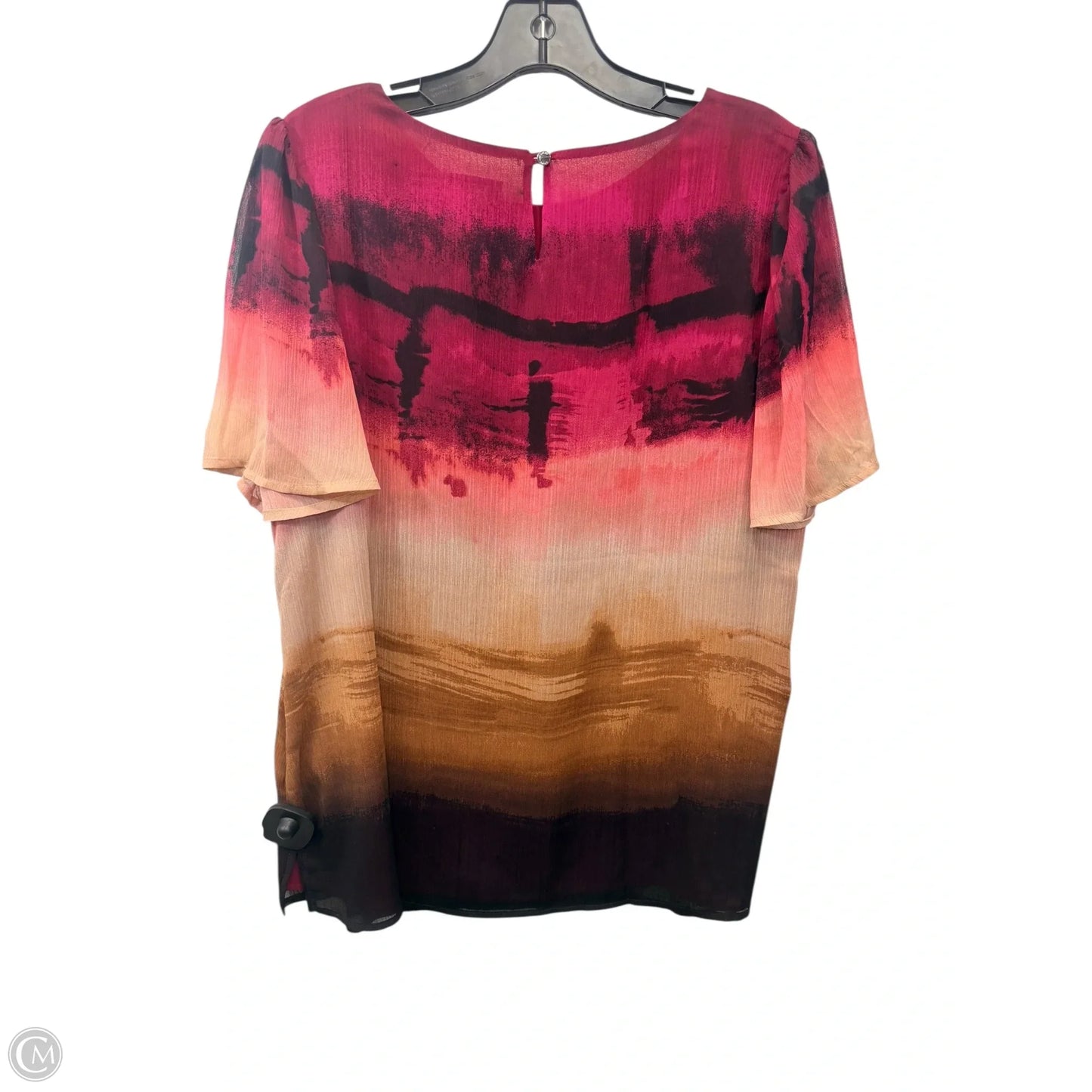 Top Short Sleeve By Dkny In Pink, Size: S