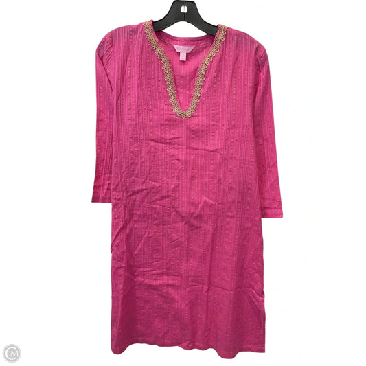 Dress Designer By Lilly Pulitzer In Gold & Pink, Size: S