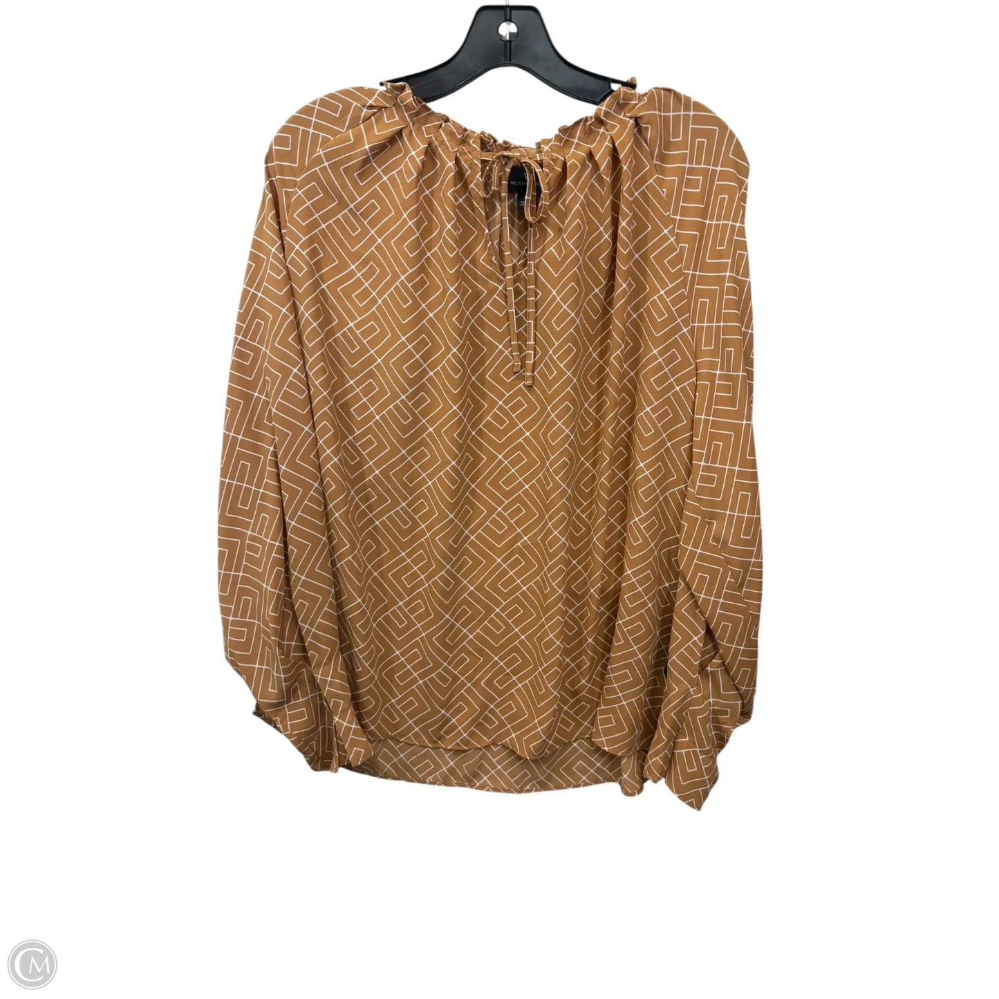 Top Long Sleeve By Worthington In Brown, Size: M