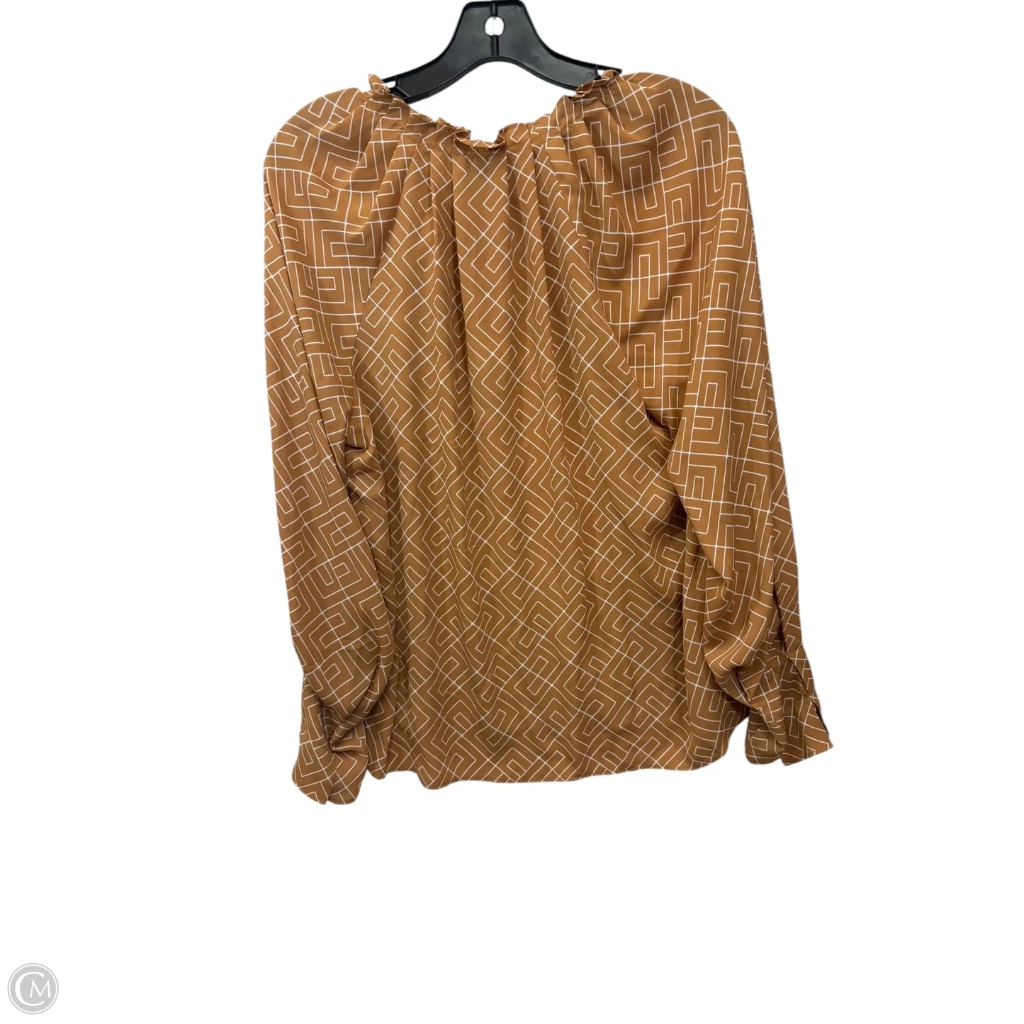 Top Long Sleeve By Worthington In Brown, Size: M