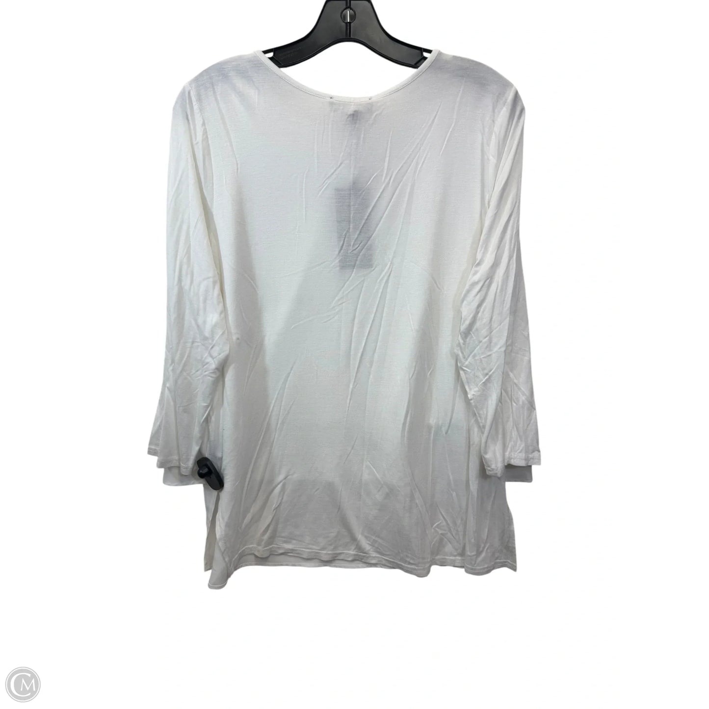 Top Long Sleeve By Dg2 In White, Size: M