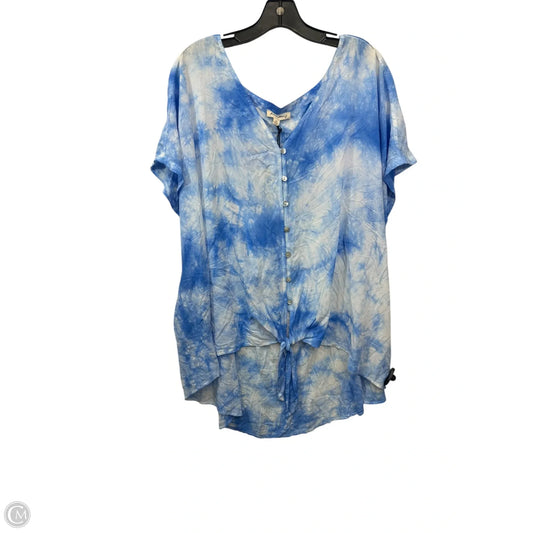 Top Short Sleeve By Jane And Delancey In Tie Dye Print, Size: 3x