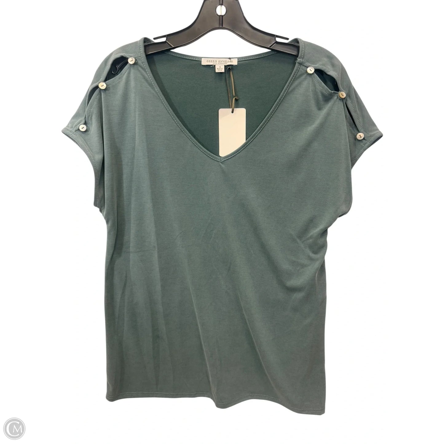 Top Short Sleeve By Green Envelope In Green, Size: S