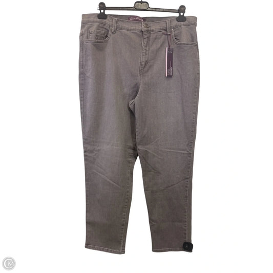 Jeans Straight By Gloria Vanderbilt In Grey Denim, Size: 16