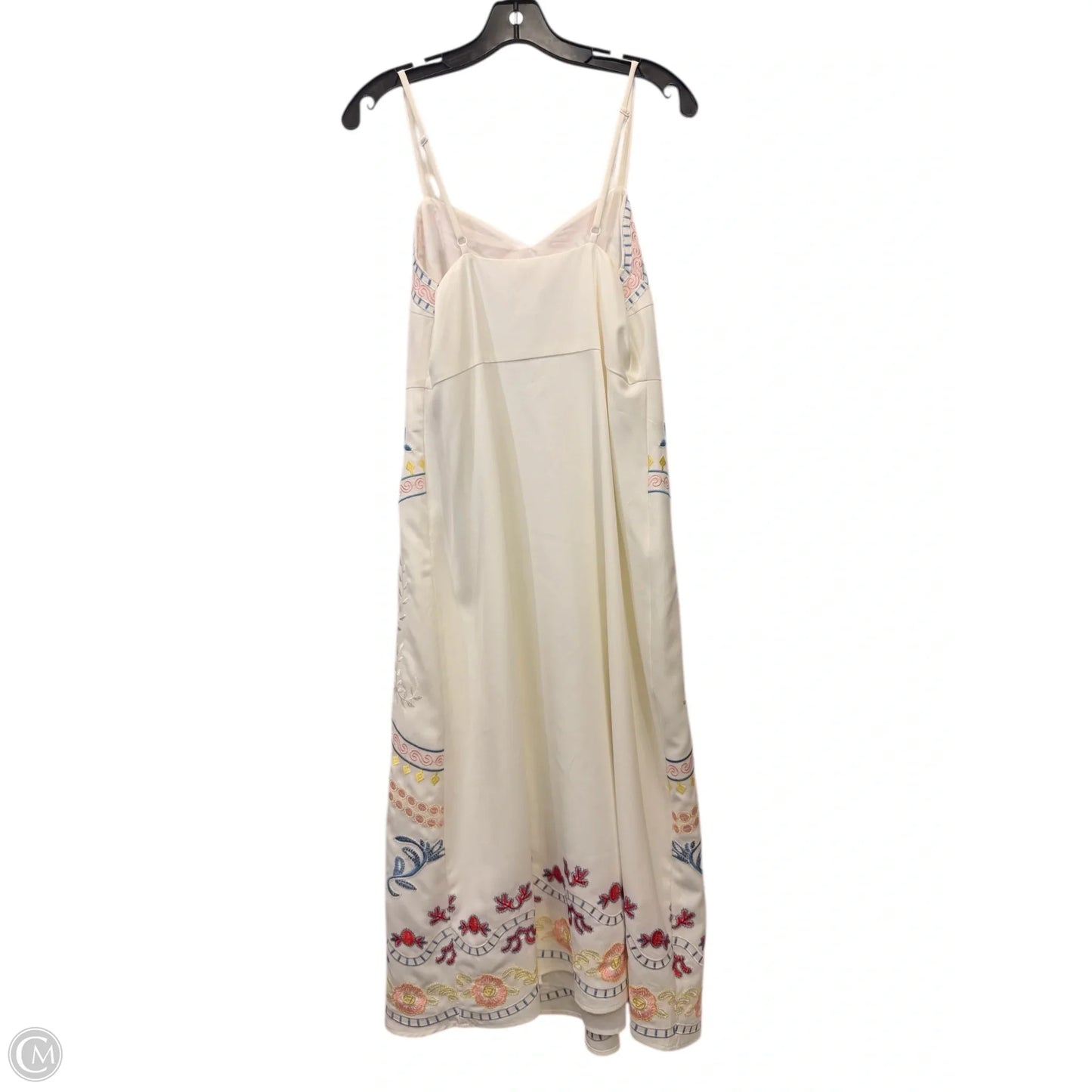 Dress Casual Maxi By Foxiedox In White & Yellow, Size: L