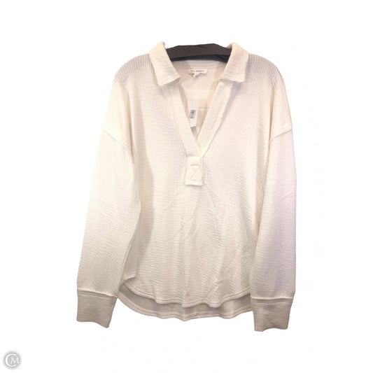 Top Long Sleeve By Blu Pepper In Cream, Size: L