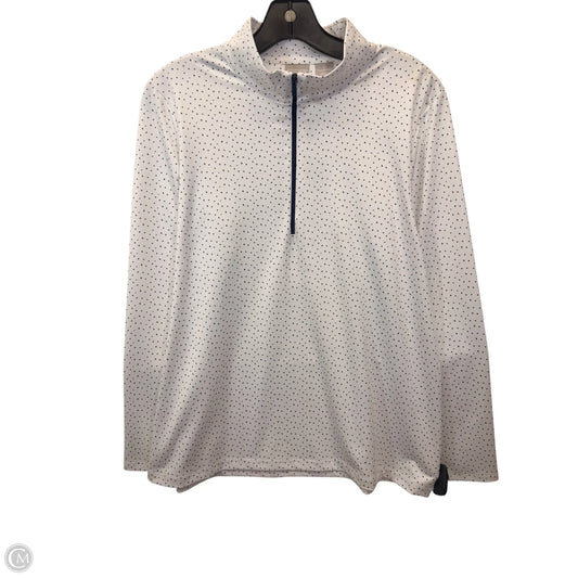 Top Long Sleeve By Chicos In Blue & White, Size: L