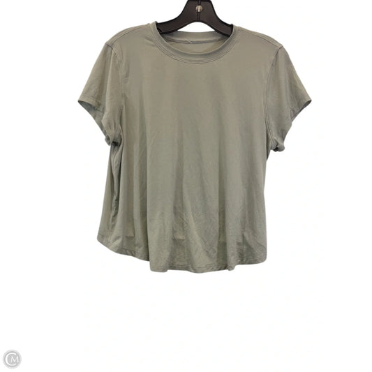 Athletic Top Short Sleeve By Lululemon In Green, Size: S