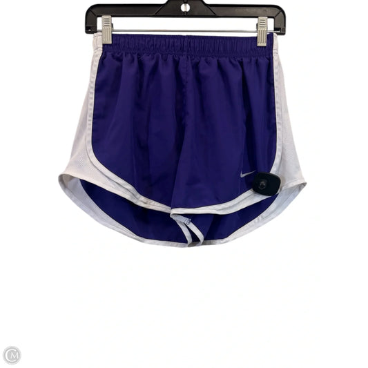 Athletic Shorts By Nike In Purple & White, Size: M