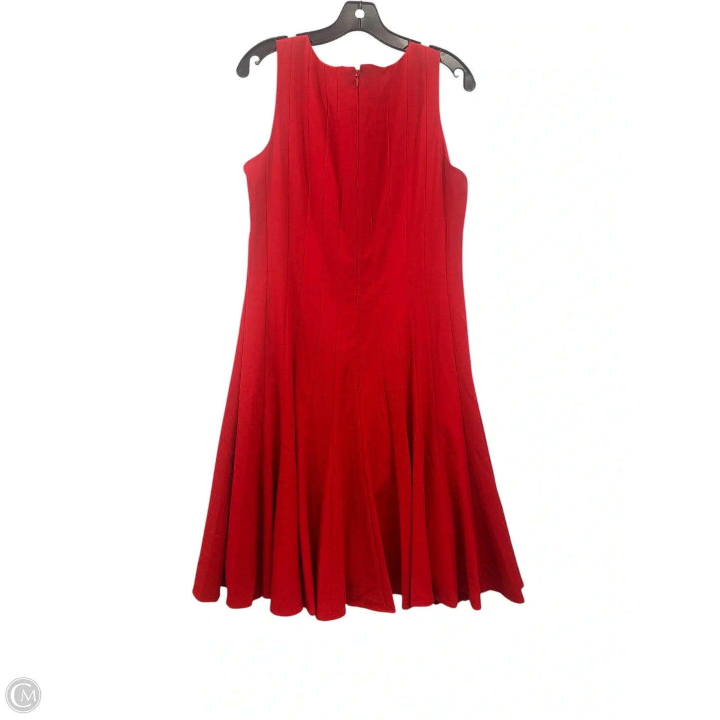 Dress Casual Midi By Calvin Klein In Red, Size: Xl