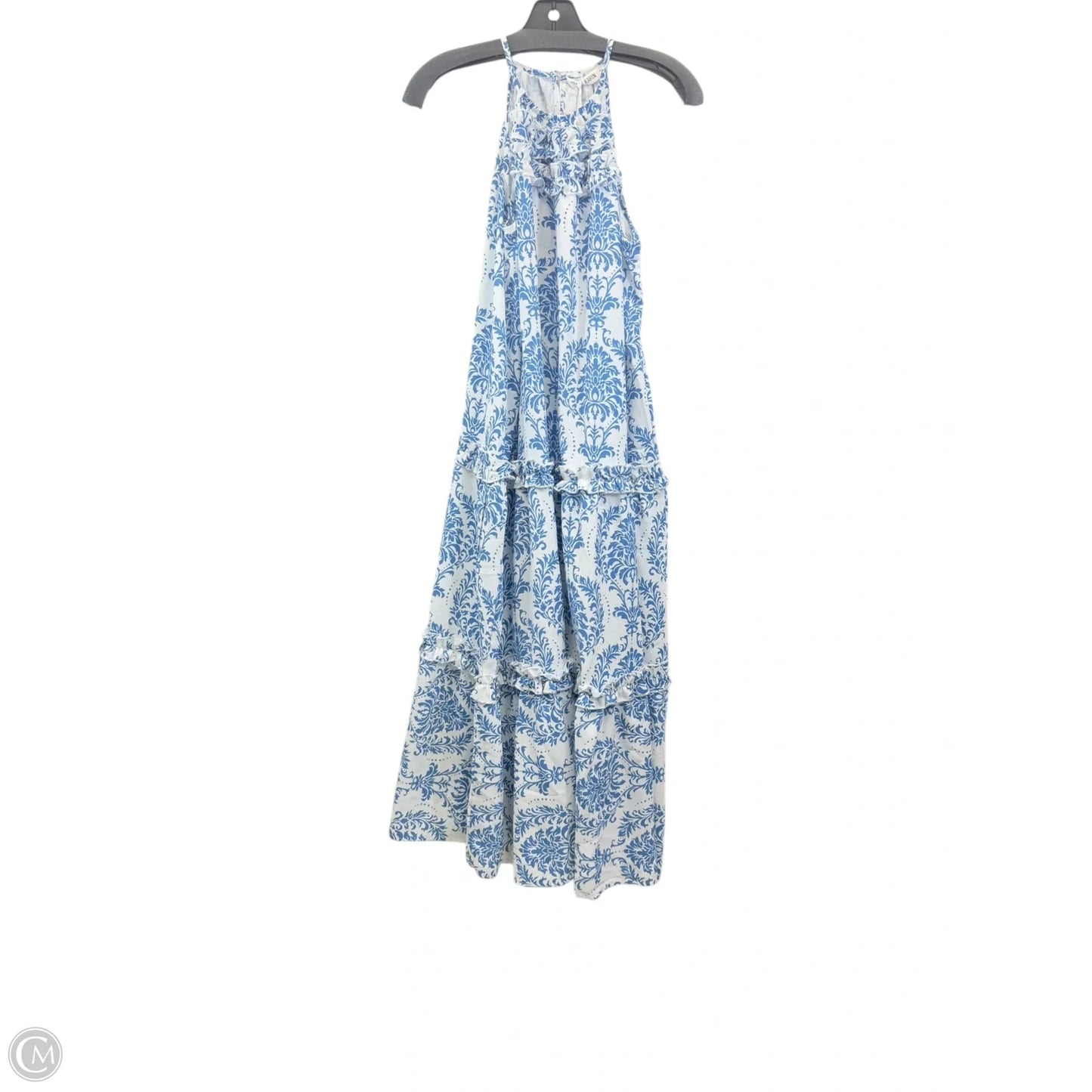Dress Casual Maxi By Grace Karin In Blue & White, Size: S